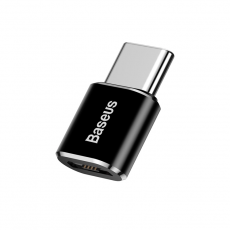 BASEUS - Baseus Mini Micro-USB till USB-C Adapter - Svart