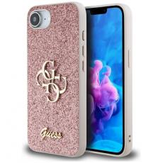 Guess - Guess iPhone 16e Mobilskal Fixed Glitter Big 4G - Rosa