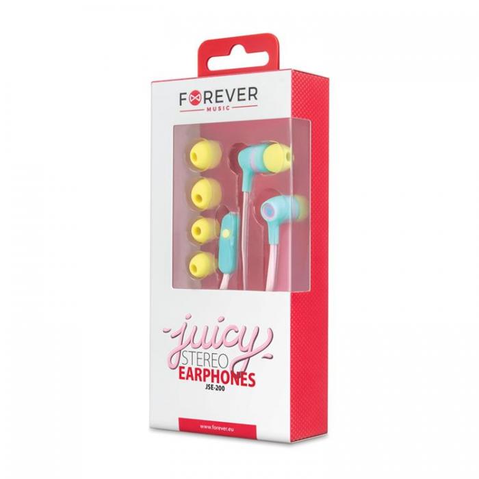 Forever - Forever Trdbunden Hrlurar Jack 3.5mm Pastel - Rosa