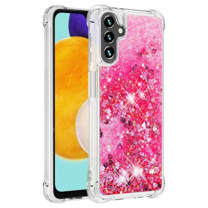 A-One Brand - Galaxy A54 5G Mobilskal YB Quicksand Glitter TPU - Rosa