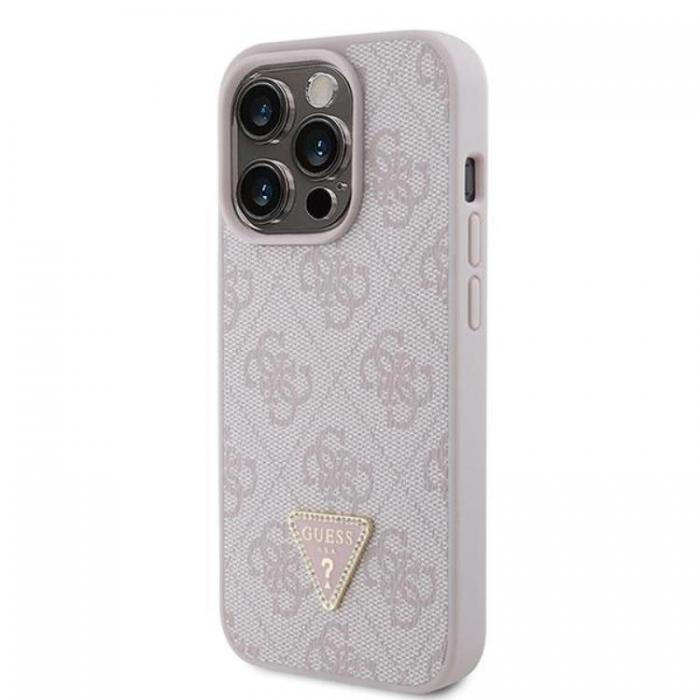 Guess - Guess iPhone 15 Pro Mobilskal Triangle Strass - Rosa