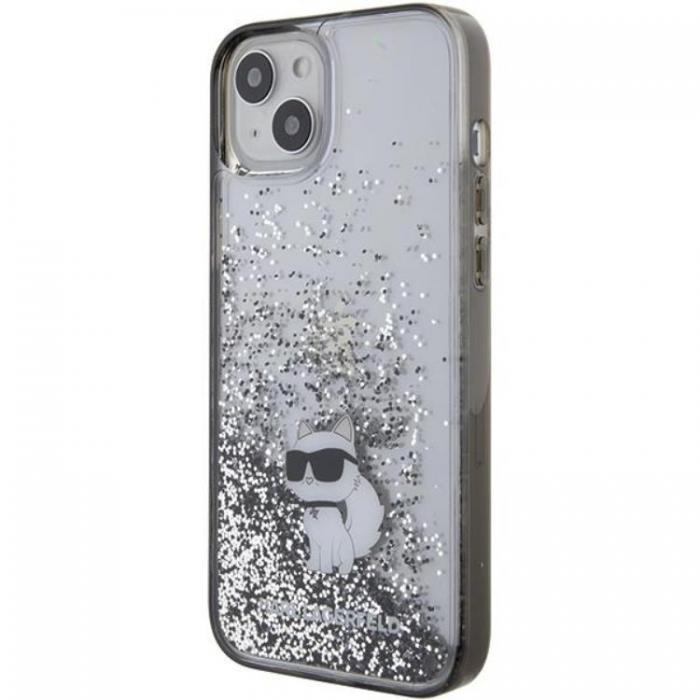 KARL LAGERFELD - KARL LAGERFELD iPhone 15 Plus Mobilskal Liquid Glitter Choupette