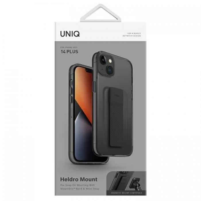 UNIQ - UNIQ iPhone 14 Skal Heldro Mount - Svart/Vapor Smoke