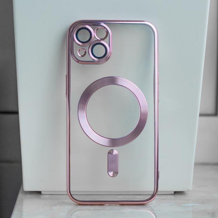 A-One Brand - iPhone 16 Mobilskal Magsafe Color Chrome - Rose Guld