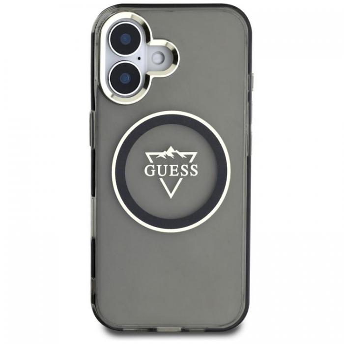 Guess - Guess iPhone 16 Mobilskal MagSafe IML Mountain Logo - Svart