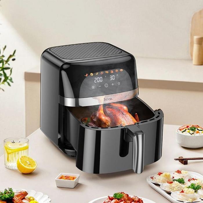 Hoco - Hoco Airfryer med Pekskrm 8L 1700W - Svart