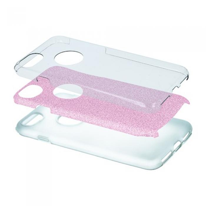 OEM - Glitter Skal 3in1 fr iPhone X/XS - Rosa