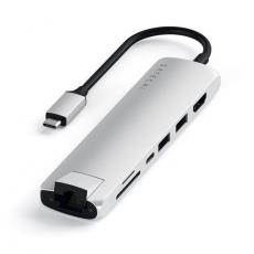 Satechi - Satechi USB-C MultiPort Ethernet - HDMI, USB - Silver