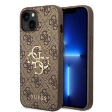 Guess - Guess iPhone 15 Mobilskal Big Metall Logo - Brun