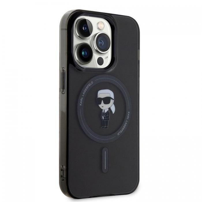 KARL LAGERFELD - Karl Lagerfeld iPhone 15 Pro Mobilskal Magsafe IML Ikonik - Svart