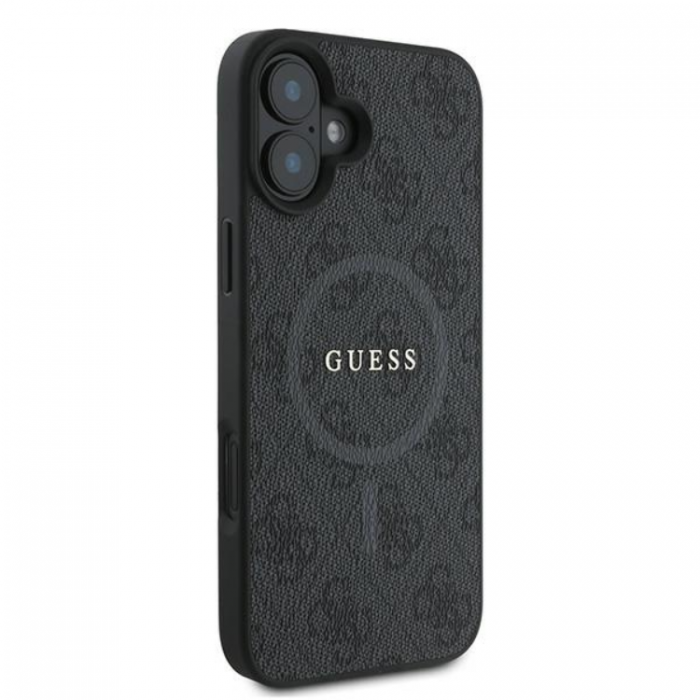 Guess - Guess iPhone 16 Plus Mobilskal Magsafe 4G Ring Classic Logo - Svart