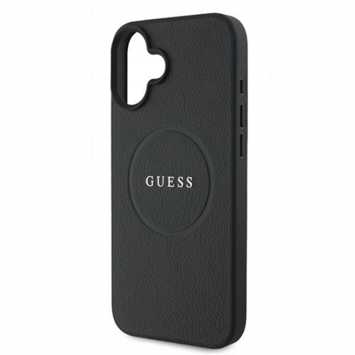 Guess - Guess iPhone 16 Plus Mobilskal Magsafe Grained Ring - Svart