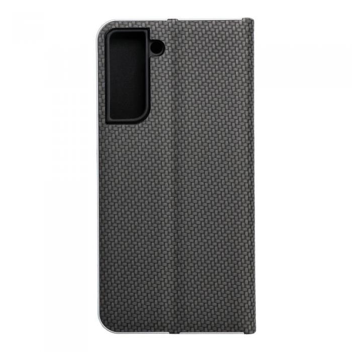 OEM - Galaxy S21 FE Plnboksfodral Forcell Luna Carbon - Svart