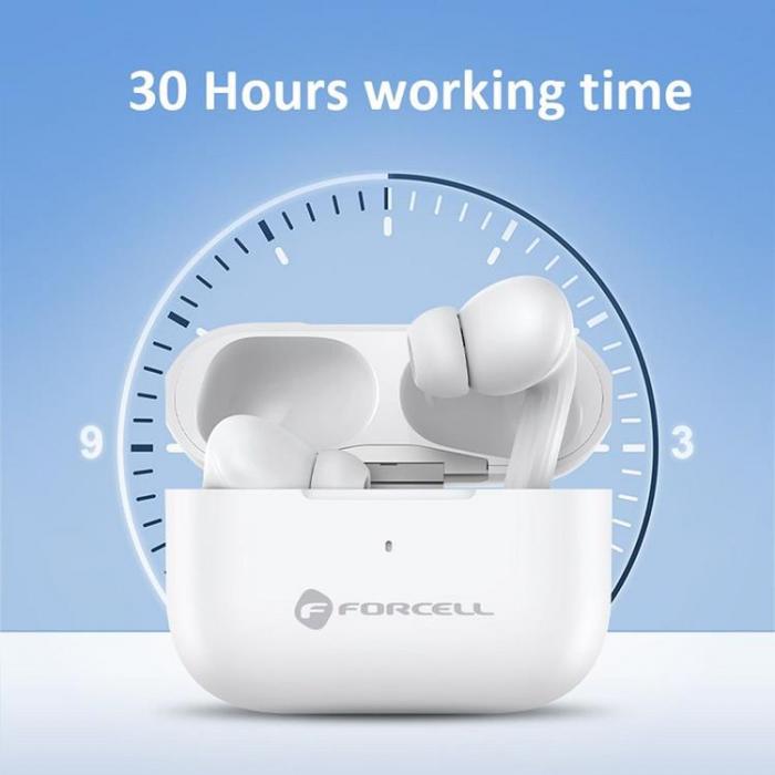 Forcell - Forcell Trdlsa In-Ear Hrlurar TWS F-Audio - Vit