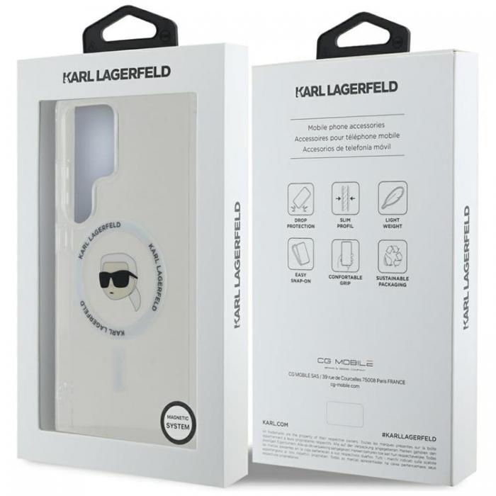 KARL LAGERFELD - Karl Lagerfeld Galaxy S25 Ultra Mobilskal MagSafe Karl Printed Logo - Vit