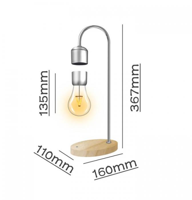 A-One Brand - Magnetisk Levitationsbordslampa med Trdls Laddare FB6A