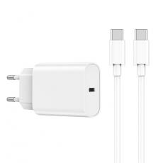 WIWU - WIWU Snabbladdare 20W USB-C med Kabel Wi-U001 PD - Vit