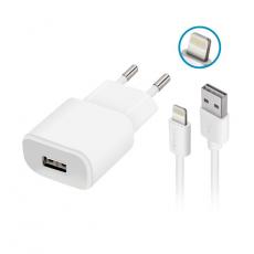 Forever - Forever Väggladdare 1x USB 2A + Lightning Kabel TC-01 - Vit