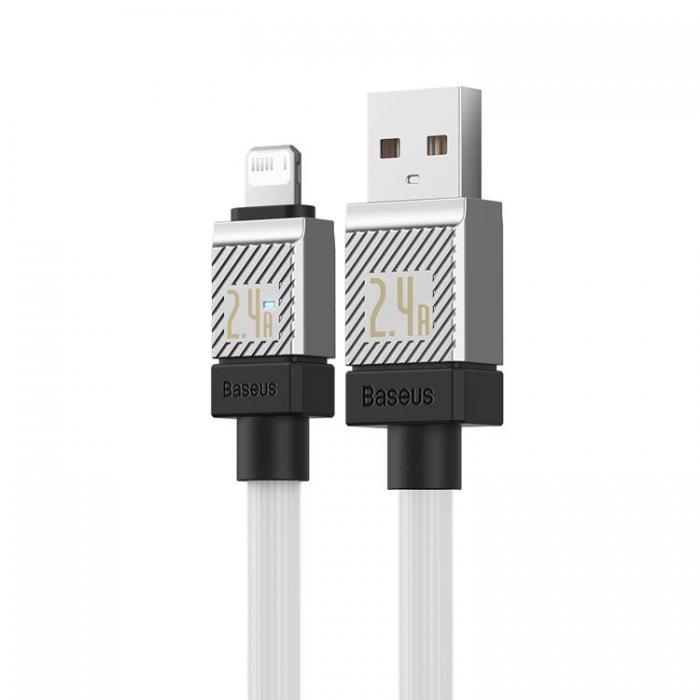 BASEUS - Baseus USB Till Lightning 1m Kabel 2.4A CoolPlay - Vit