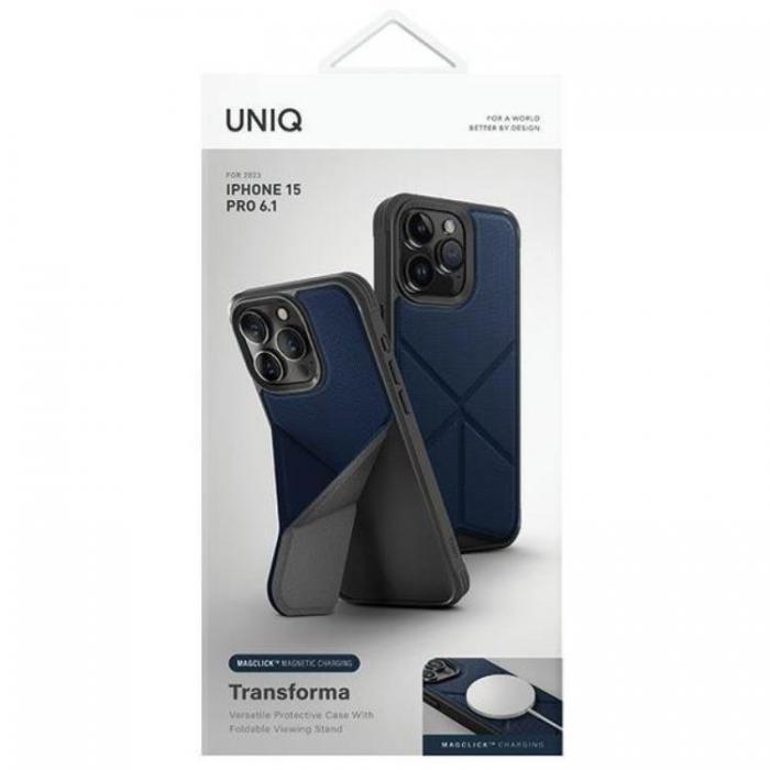 UNIQ - UNIQ iPhone 15 Pro Max Mobilskal Magsafe Transforma - Bl