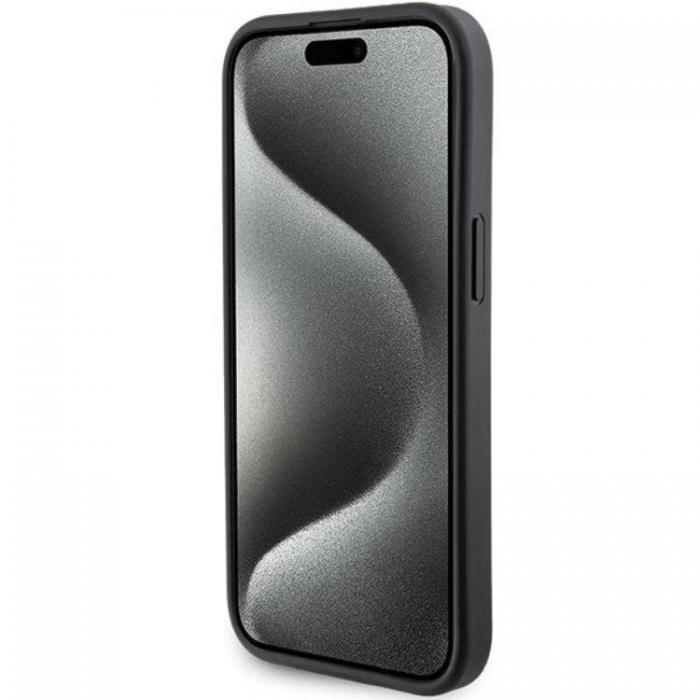 BMW - BMW iPhone 15 Mobilskal Grip Stand Smooth & Carbon - Svart