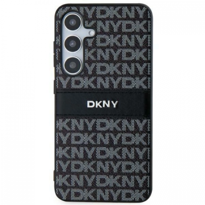 DKNY - DKNY Galaxy S24 Mobilskal Lder Mono Stripe & Metal Logo