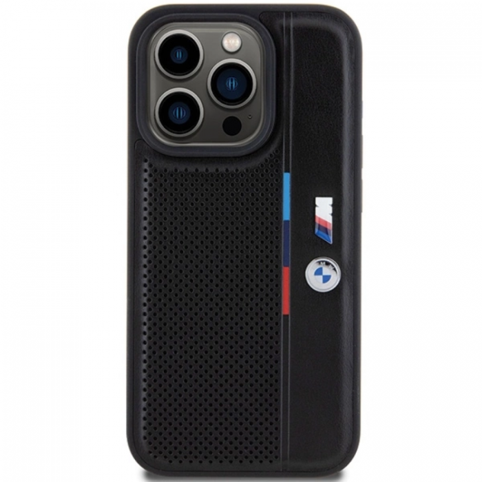 BMW - BMW iPhone 15 Pro Max Mobilskal Perforated Tricolor Line