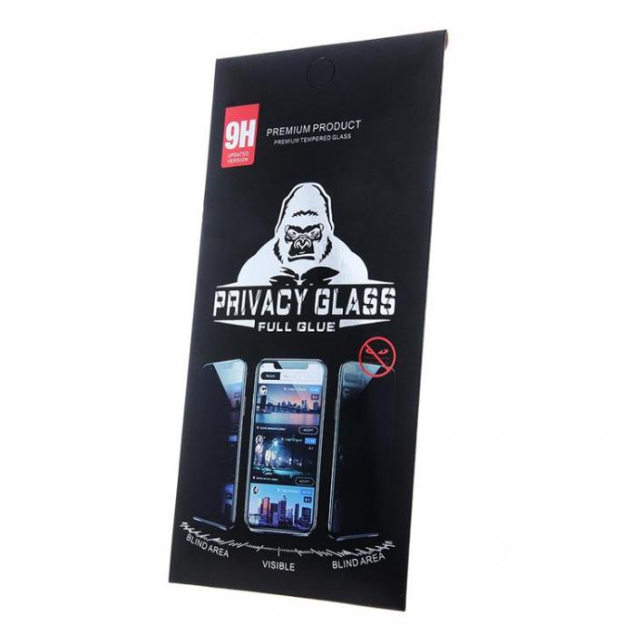 A-One Brand - iPhone 16e Privacy Hrdat Glas Skrmskydd - Svart