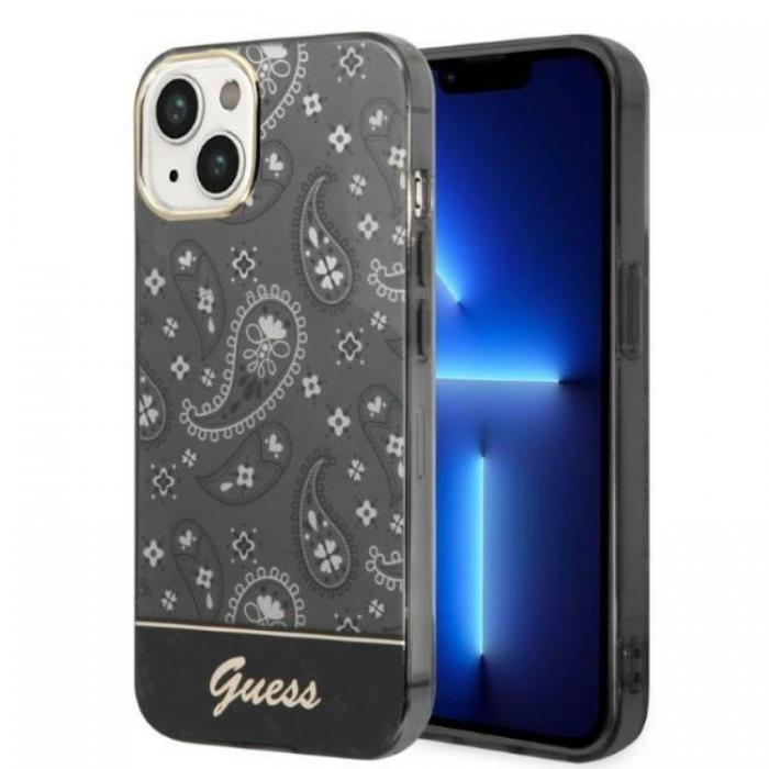 Guess - GUESS iPhone 14 Plus Skal Bandana Paisley - Svart