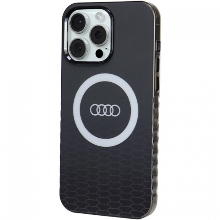 Audi - Audi iPhone 15 Pro Max Mobilskal Magsafe IML Big Logo - Svart