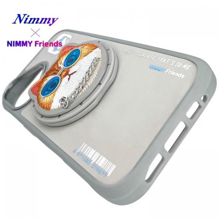 NIMMY - Nimmy iPhone 16 Mobilskal MagSafe Glasses Cool Cat - Gr