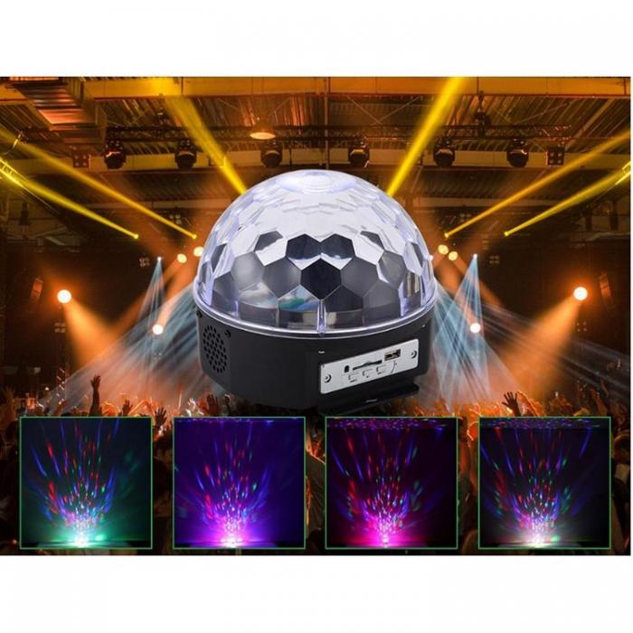 OEM - Discoboll med hgtalare USB AUX bluetooth HD-LCMBL