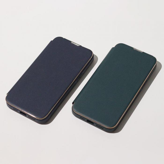 OEM - iPhone 14 Pro Navybl Smart Fodral med Guldram