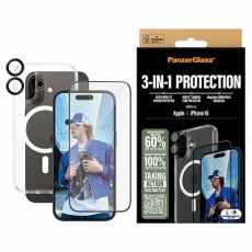 PanzerGlass - PanzerGlass 3-in-1 Skyddspaket iPhone 16