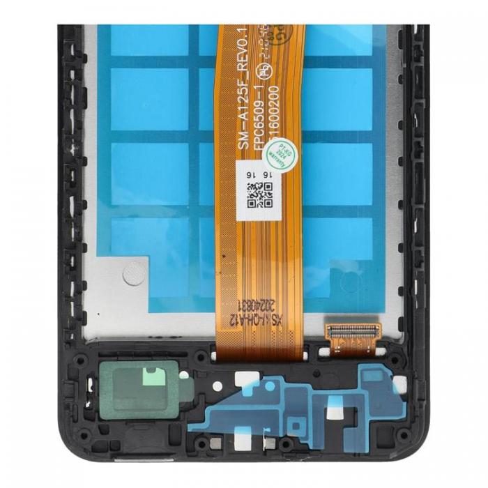 SpareParts - Samsung A12 Skrm med LCD-display A125 OEM Ram med Komponenter