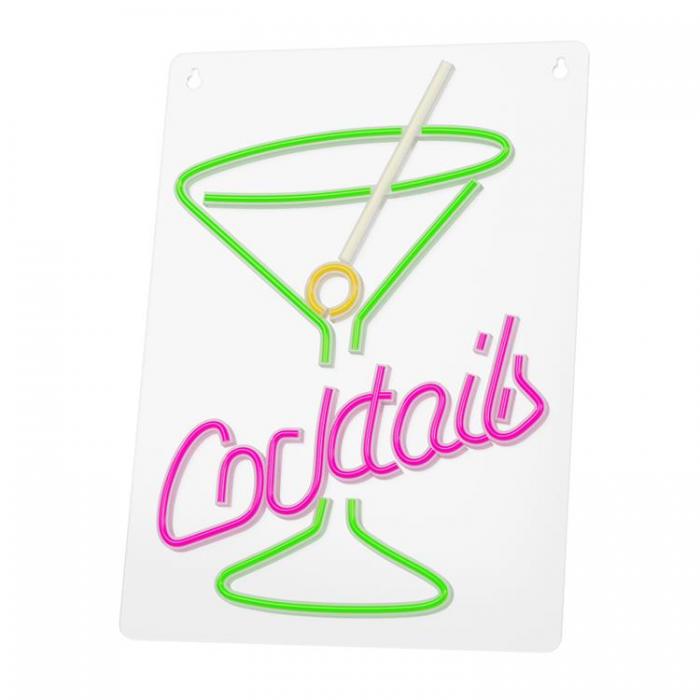 Forever Light - Forever Light LED Neon PLEXI COCKTAILS - Rosa/Grn