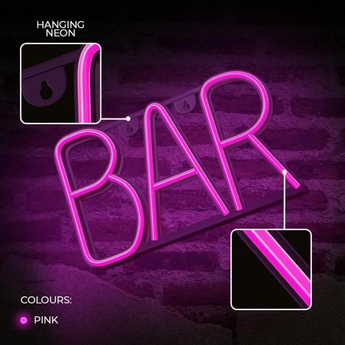 Forever Light - Forever Light LED Neon BAR Bat + USB FLNE24 - Rosa