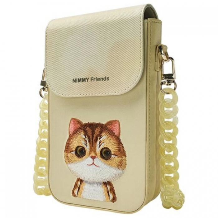 NIMMY - Nimmy Halsbandsfodral Big Eyed Pet 2.0 Cat - Khaki