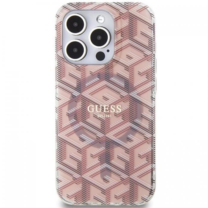 Guess - Guess iPhone 15 Pro Max Mobilskal Magsafe IML GCube - Rosa