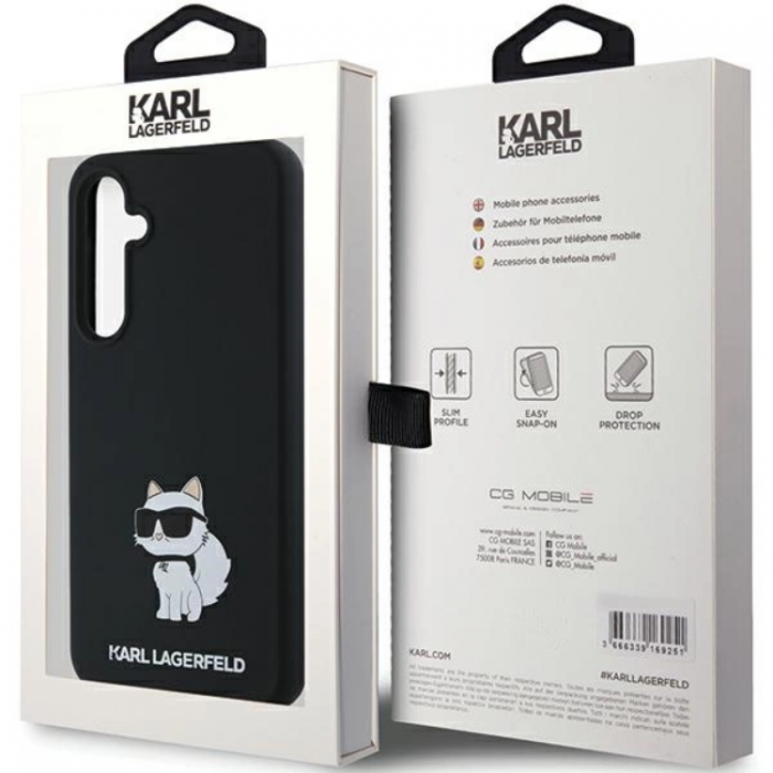 KARL LAGERFELD - Karl Lagerfeld Galaxy A55 Mobilskal Silikon Choupette - Svart