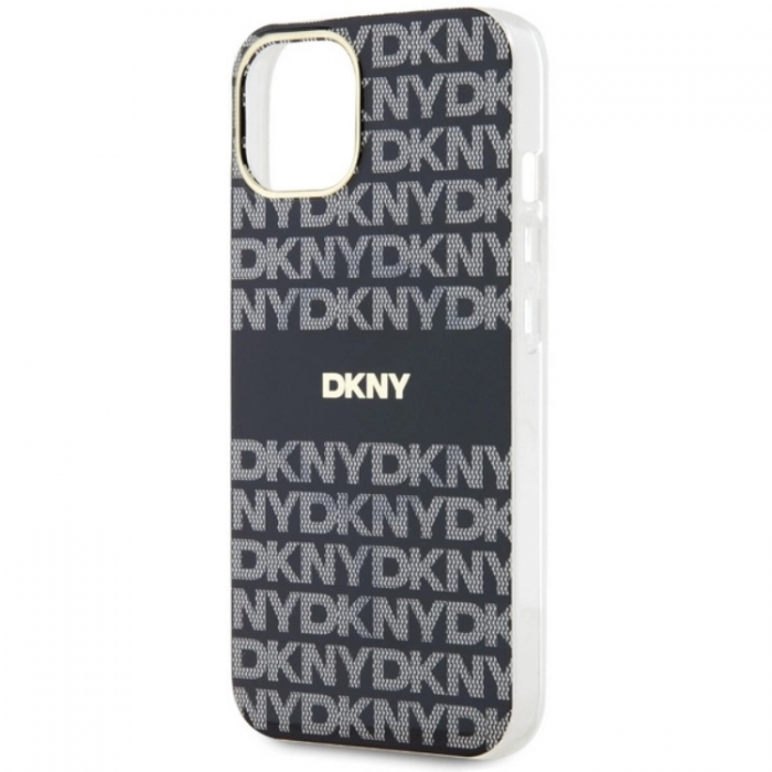 DKNY - DKNY iPhone 15/14/13 Mobilskal Magsafe IML Mono & Stripe - Svart