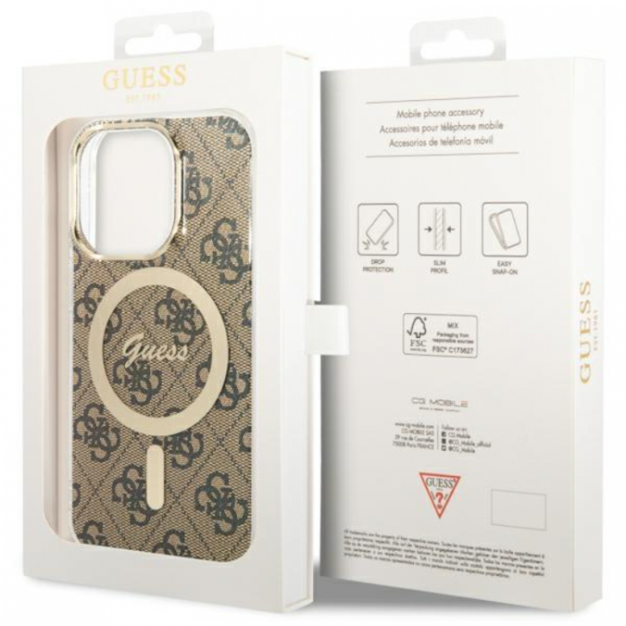 Guess - Guess iPhone 13 Pro Mobilskal MagSafe - Brun