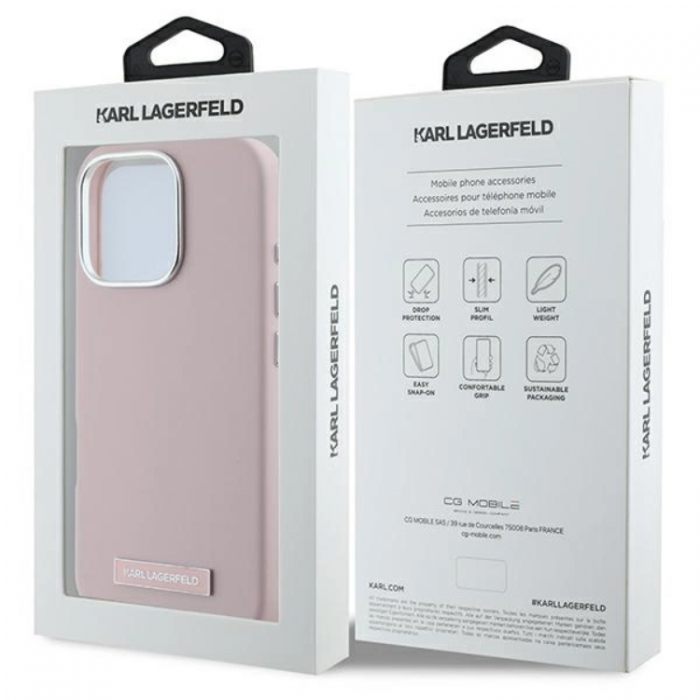 KARL LAGERFELD - Karl Lagerfeld iPhone 16 Pro Max Mobilskal MagSafe Metal Plate