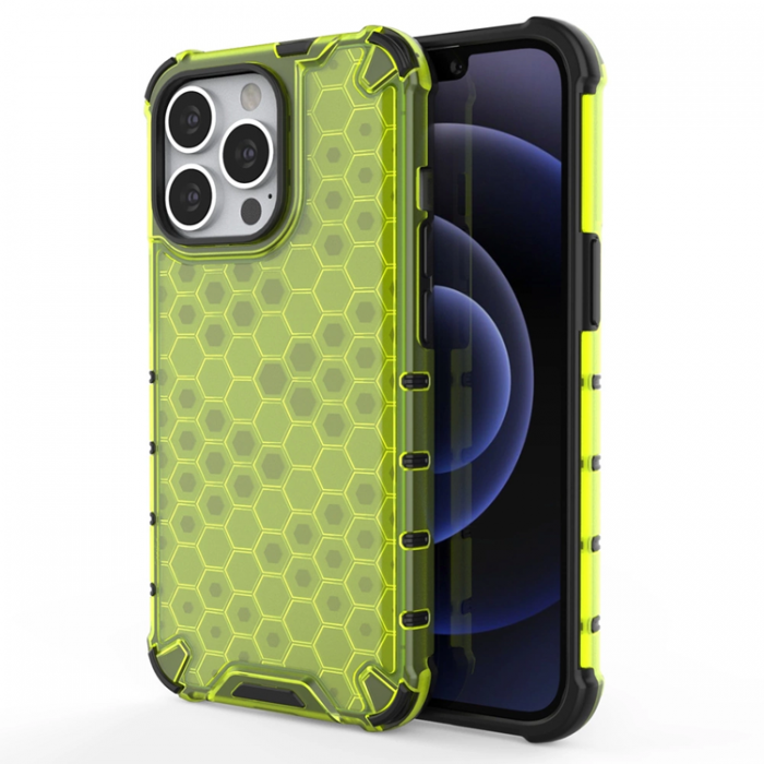 A-One Brand - iPhone 13 Pro Mobilskal Honeycomb Armor - Grn