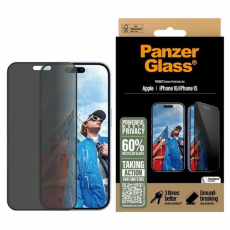 PanzerGlass - PanzerGlass iPhone 16 Härdat Glas Skärmskydd Privacy Ultra-Wide Fit