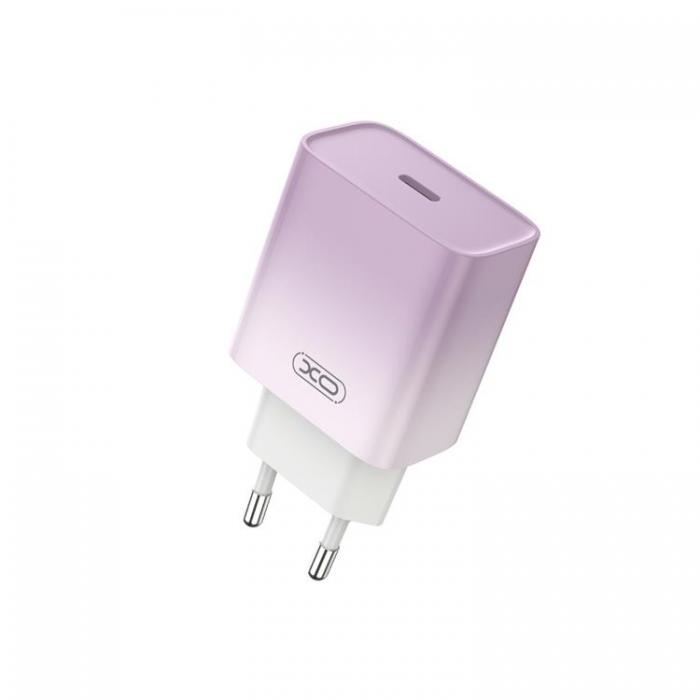 XO - XO Snabbladdare 30W 1x USB-C CE18 PD Lila/Vit