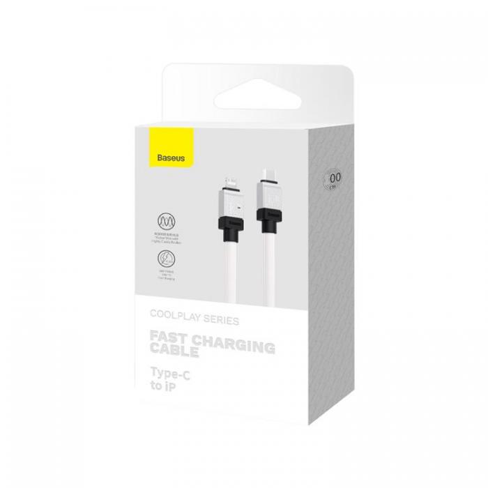 BASEUS - Baseus USB-C Till Lightning Kabel 20W 2m CoolPlay - Vit