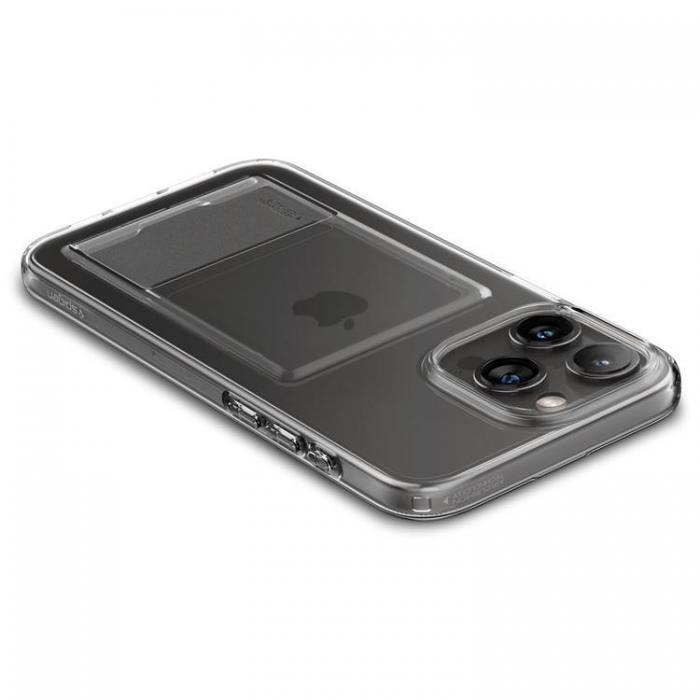 Spigen - Spigen iPhone 15 Pro Max Mobilskal Korthllare Crystal - Clear