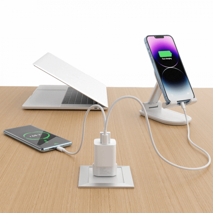 Wozinsky - Wozinsky Vggladdare 20W USB-C/USB-A - Vit