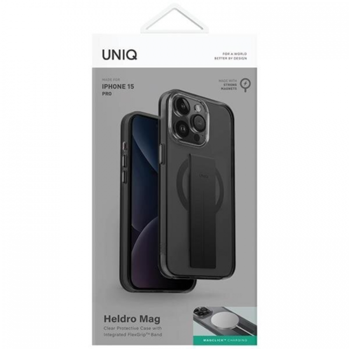 UNIQ - UNIQ iPhone 15 Pro Mobilskal MagSafe Heldro - Svart